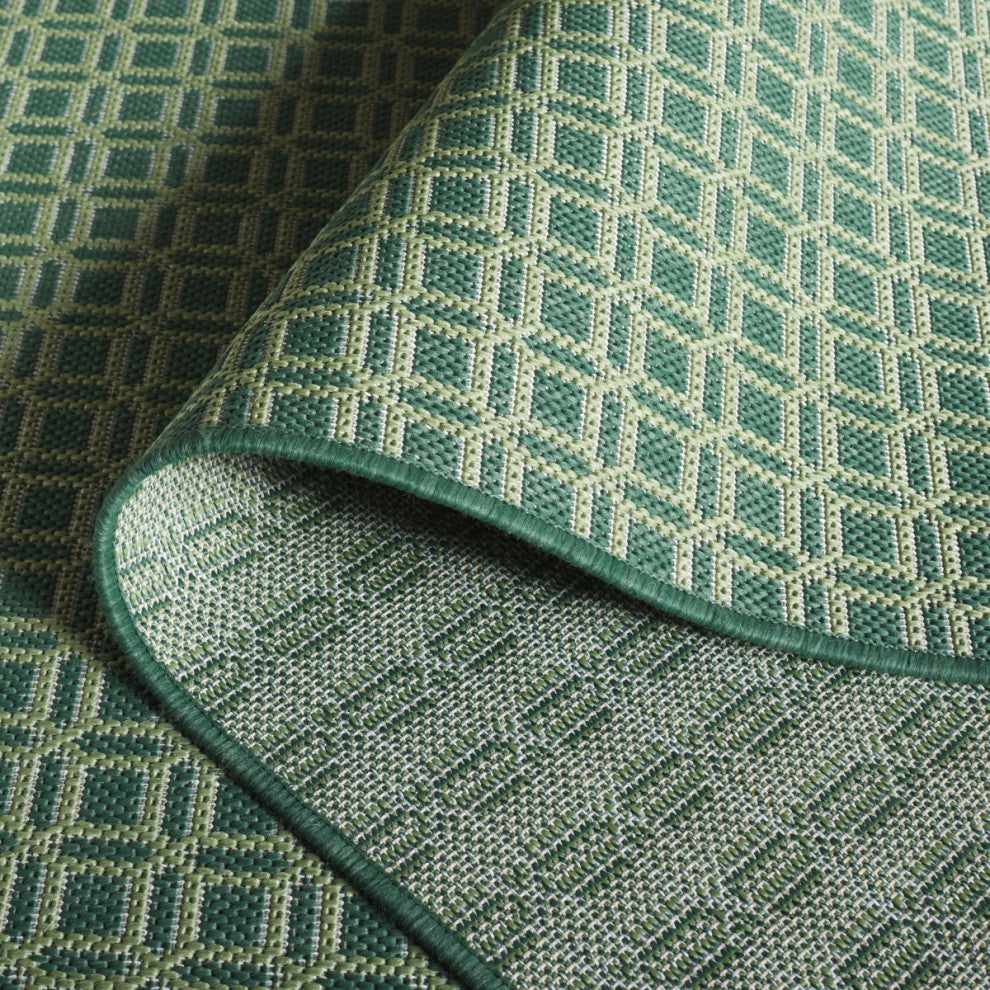 Safavieh Terrace Collection TER808 Rug, Dark Green/Light Green, 9'x12'