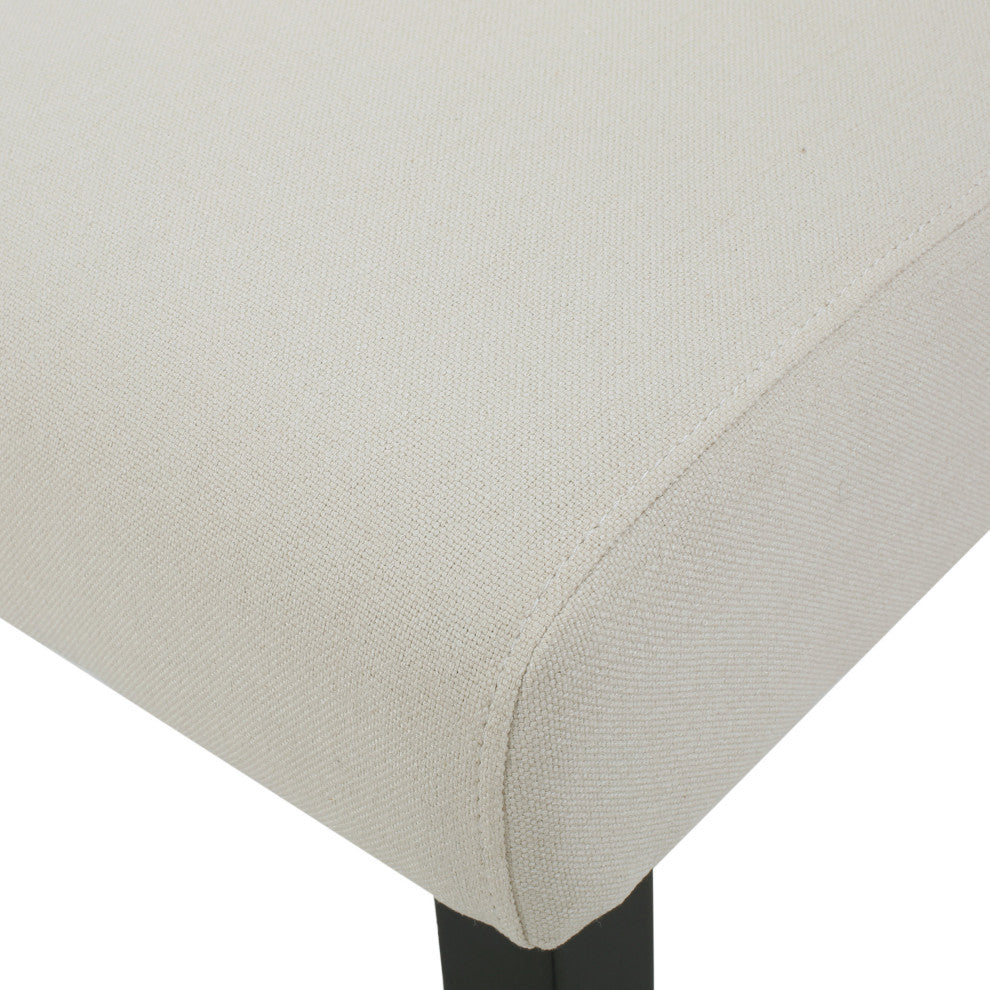 GDF Studio Arthur Contemporary Fabric Dining Chair, Set of 2, Ivory