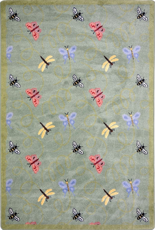 Kaleidoscope Rug, Wing Dings, Green, 5'4"x7'8"