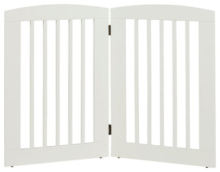 Ruffluv 2 Panel Expansion Pet Gate, Large 36", White