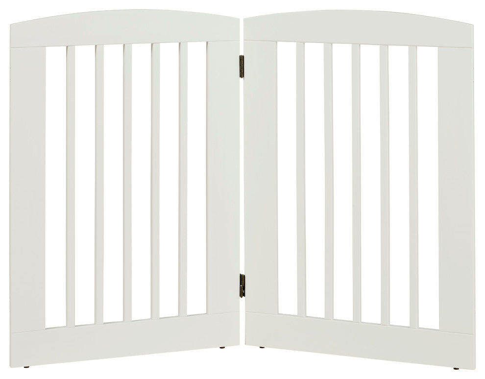 Ruffluv 2 Panel Expansion Pet Gate, Large 36", White