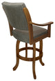 Casa Swivel Wood Stool on Melina Base, Plumley Cocoa on Honey, 30"