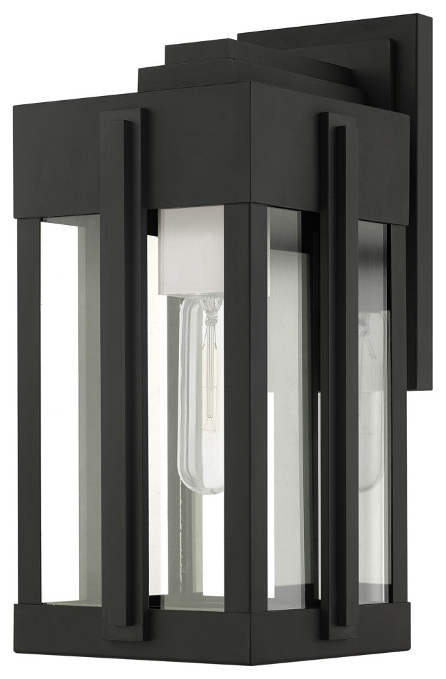 Black Art Deco, Sophisticated Outdoor Wall Lantern
