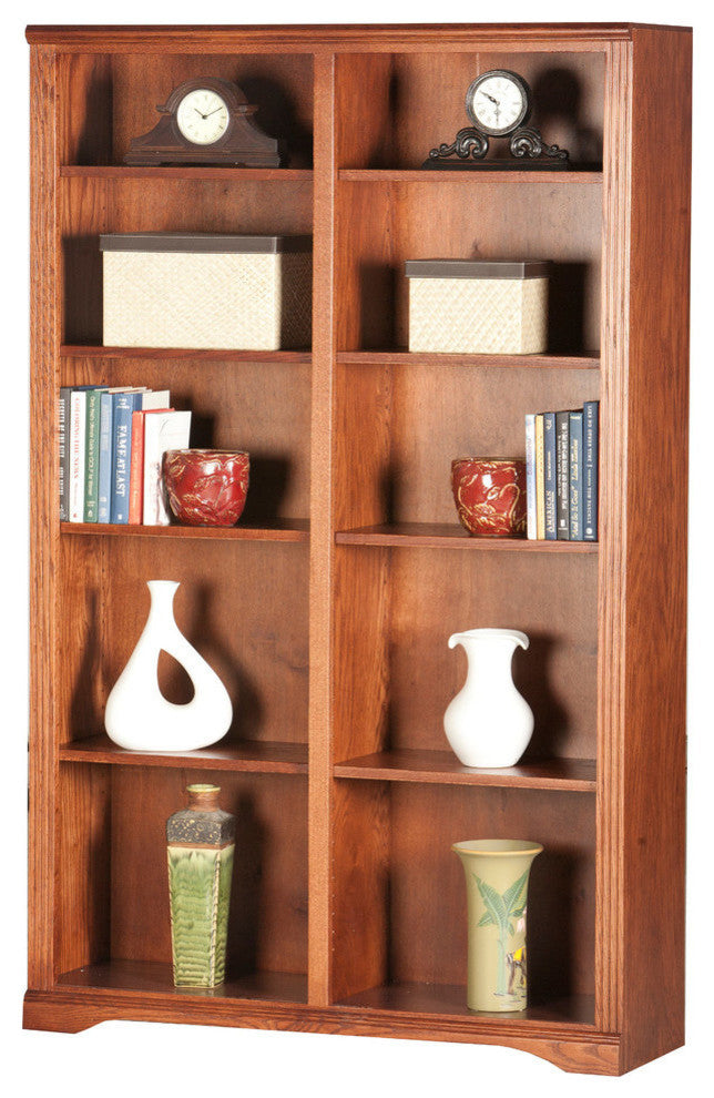 Eagle Furniture Oak Ridge 72" Tall, Double Wide Bookcase, Unfinished