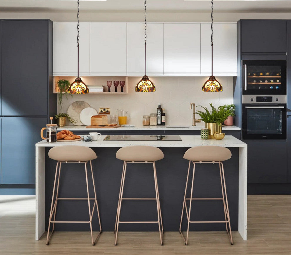 Liaison Victorian-Style 1-Light Ceiling Mini Pendant 8" Shade