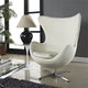 Modern Contemporary Living Room Leather Lounge Chair Black, White