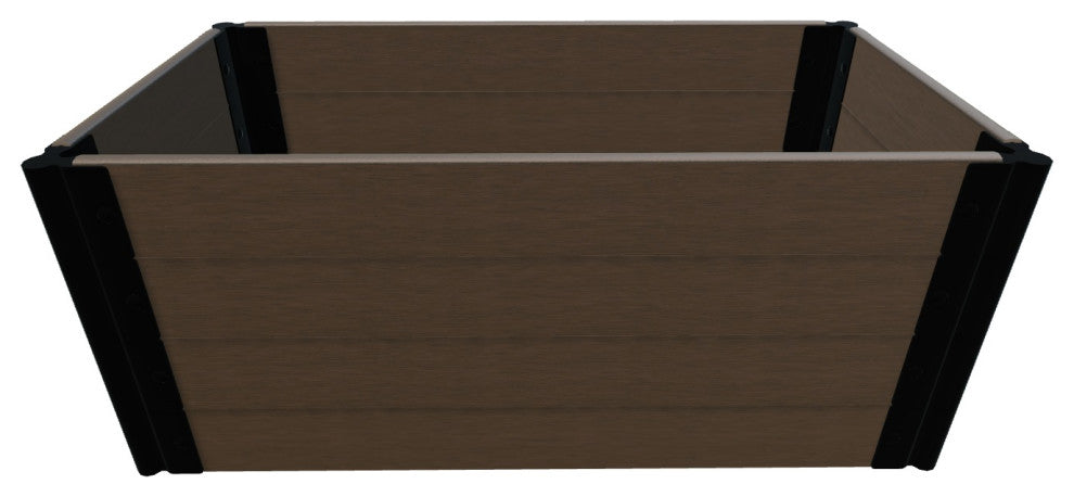 Uptown Brown 2' X 4' X 22" Raised Garden Bed - 1" Profile