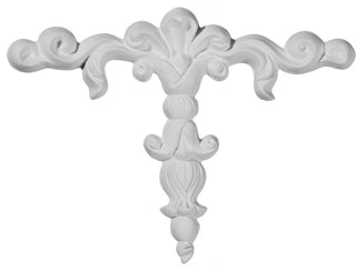 6 7/8"W  x 5 1/8"H x  5/8"P Chesterfield Drop Onlay with Scrolls