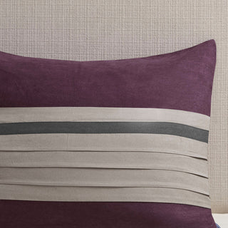 Madison Park Palmer Vera Microsuede 7-Piece Comforter Set, Purple