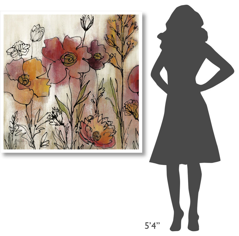 "Contemporary Botanical Cream II" Paper Print by Silvia Vassileva, 42"x42"