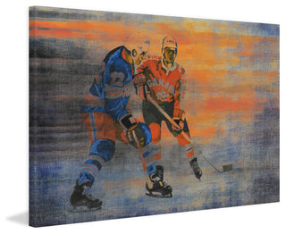 "USA vs CAN" Painting Print on Wrapped Canvas, 45"x30"