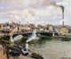 Camille Pissarro Morning Overcast Day Rouen, 20"x25" Wall Decal