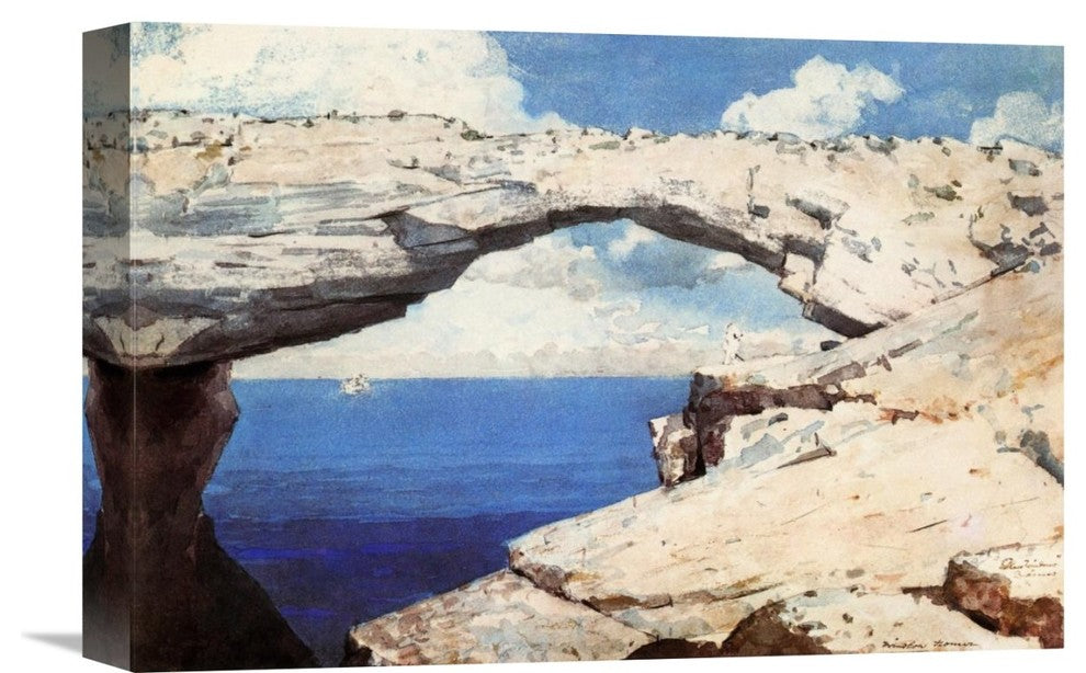 "Glass Windows Bahamas" Stretched Canvas Giclee by Winslow Homer, 16"x11"