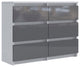 ELIAS Dresser, White/Grey Gloss