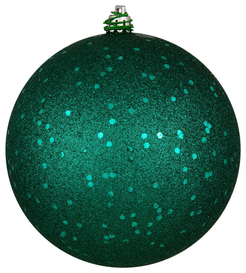 Vickerman N592541Dq 10" Dark Teal Sequin Ball Ornament