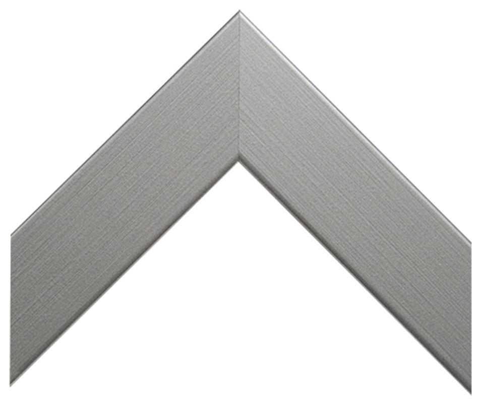 Meade Framed Wall Mirror, Satin Nickel, 28"x60"
