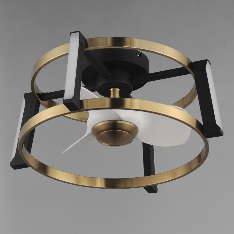 Maxim 61022 Darling 24" 3 Blade Indoor Ceiling Fan - Black / Natural Aged Brass