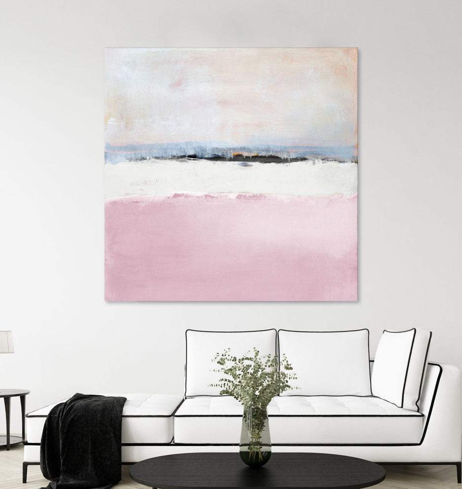 Pink Sea Abstract - 54 x 54 by Lanie Loreth