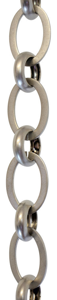 RCH Hardware Brass Loop Chandelier Chain, 3', Satin Nickel, U40
