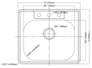 Dawn Top Mount Single Bowl Sink