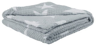 Star Flannel Travel Throw, Silver, 50" X 70"