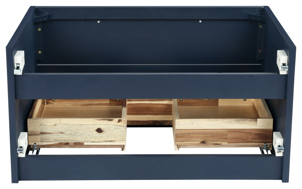 Fresca Lucera Royal Blue Wall Mount Undermount Sink Modern Bathroom Cabinet, 30"