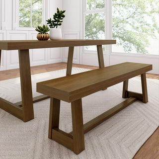 Classic Rectangular Dining Room Table (72in / 1830mm), Pecan Wirebrush
