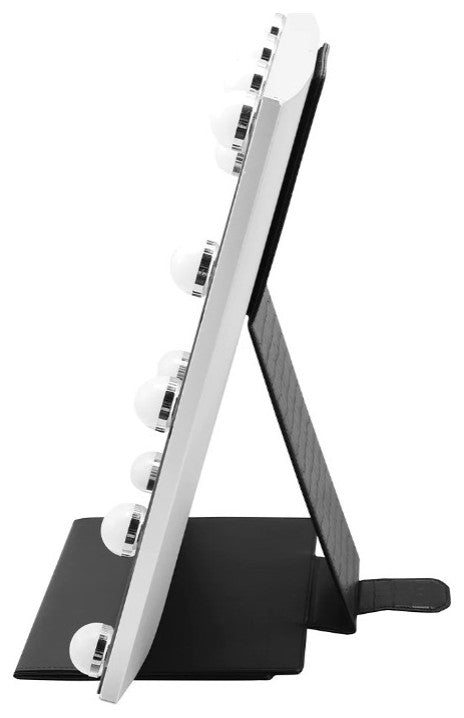 Lumiere Touch Pad Pro LED Makeup Mirror, White, Hollywood Bulbs