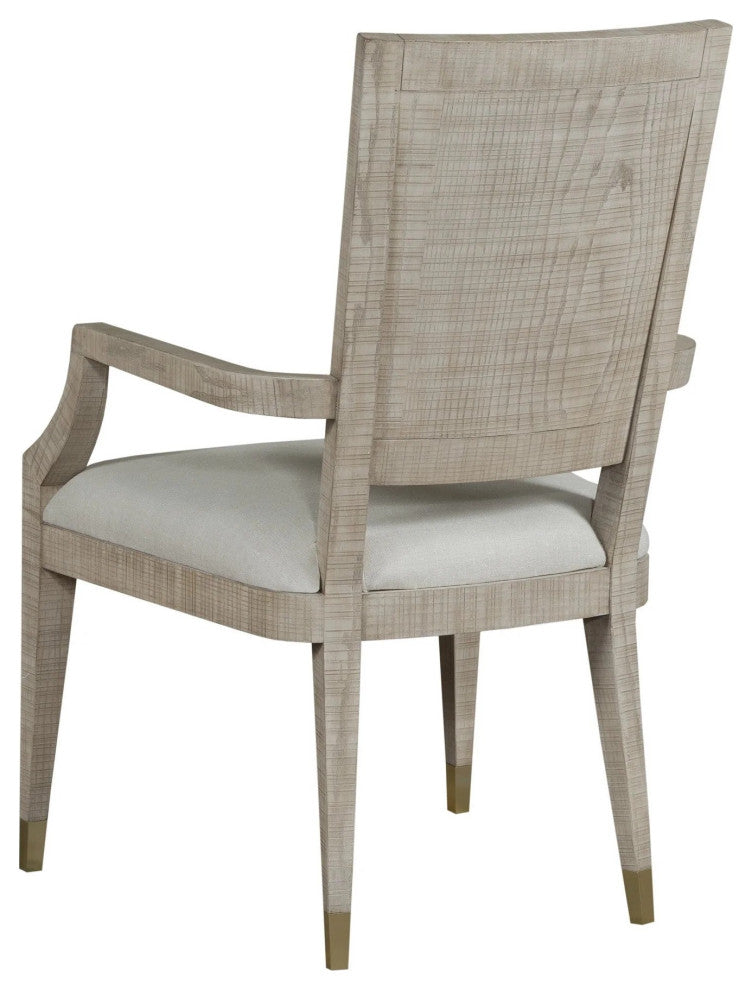 Sonder Living Classic Raffles Dining Arm Chair | Natural & Norman Ivory