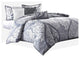 Madison Park Vienna Traditional 6-Piece Duvet Set, Grey, King