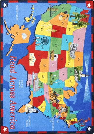 Kid Essentials Rug, Read Across America, 5'4"x7'8"