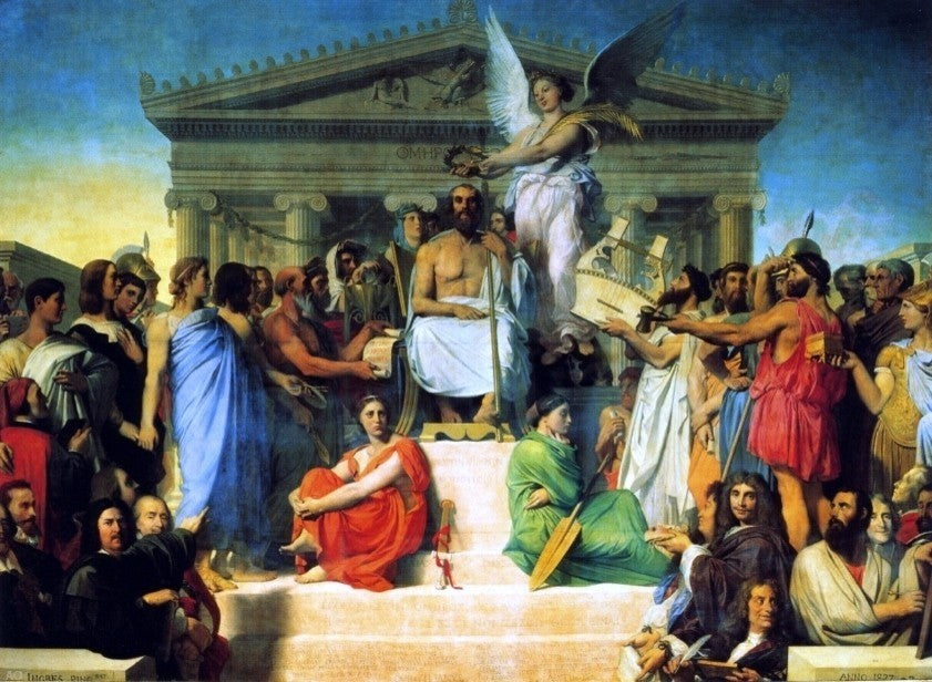 Jean-Auguste-Dominique Ingres The Apotheosis of Homer Gallery Wrapped Canvas