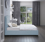 Felix Linen Upholstered Bed, Sky Blue, Twin