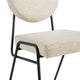 Craft Upholstered Fabric Dining Side Chairs, Set of 2, Black Beige