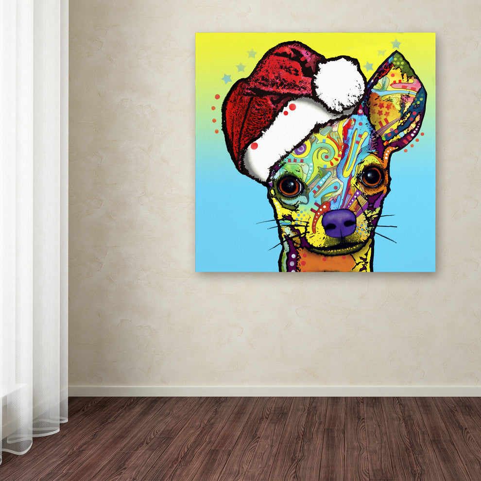 Dean Russo ''Chihuahua Christmas'' Canvas Art, 14x14