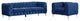 Rebekah 2 Piece Velvet Standard Foam Living Room Set Sofa+Chair, Royal Blue Velvet
