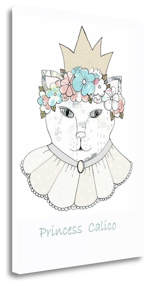 "Princess Calico" By Sarah Ogren, Giclee Print on Gallery Wrap Canvas