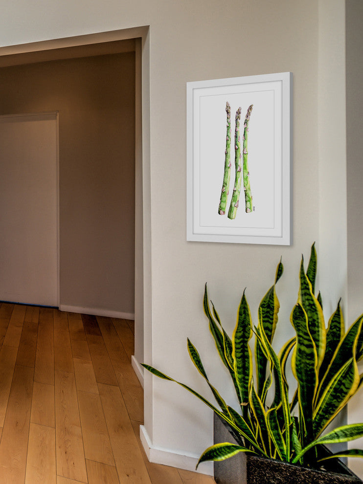 "Asparagus Stalks" Framed Print by Rachel Byler