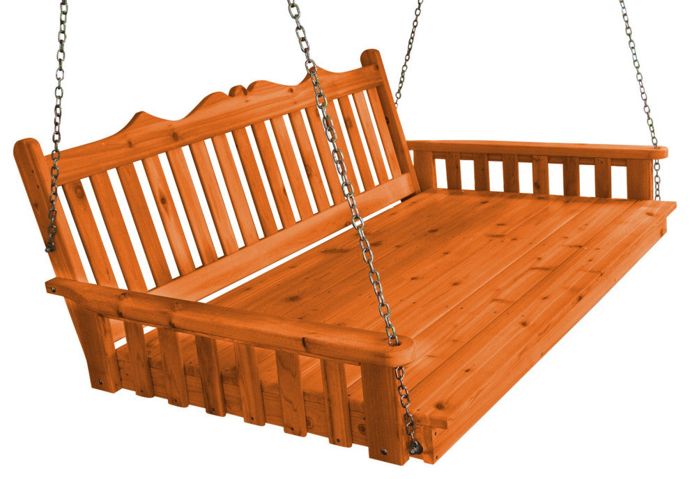 Cedar Royal English Swingbed, Redwood Stain, 5 Foot