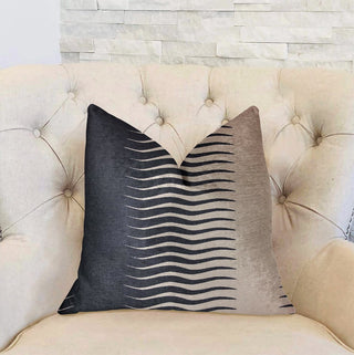 Dreamland Blue and White Luxury Throw Pillow, 24"x24"