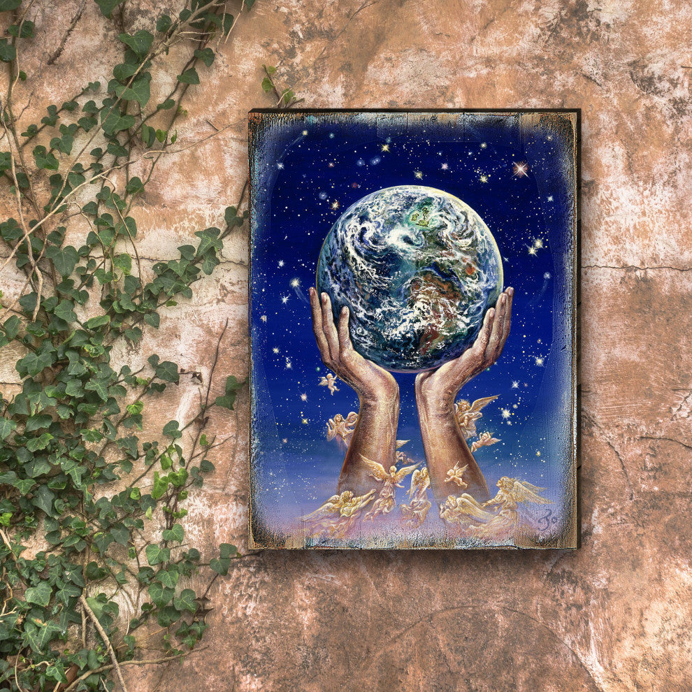 Weep of the World Wall and Table Top Wooden Decor, 24x18