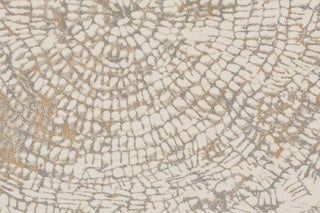 Weave & Wander Frida Distressed Abstract Watercolor Rug, Ivory/Gray, 2'1"x3'