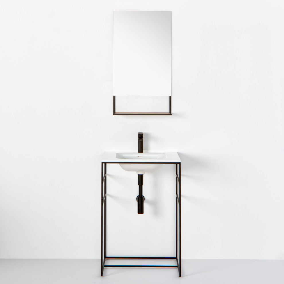 C2 24" Single Bathroom Vanity Set With Mirror