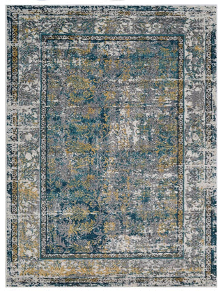 MACHINE MADE HEATSET POLYPROPYLENE AREA RUGS -Silver Color,Oriental Design, [Rectangle] 5'x8'