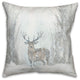 Deer In Winter 16x16 Spun Poly Pillow