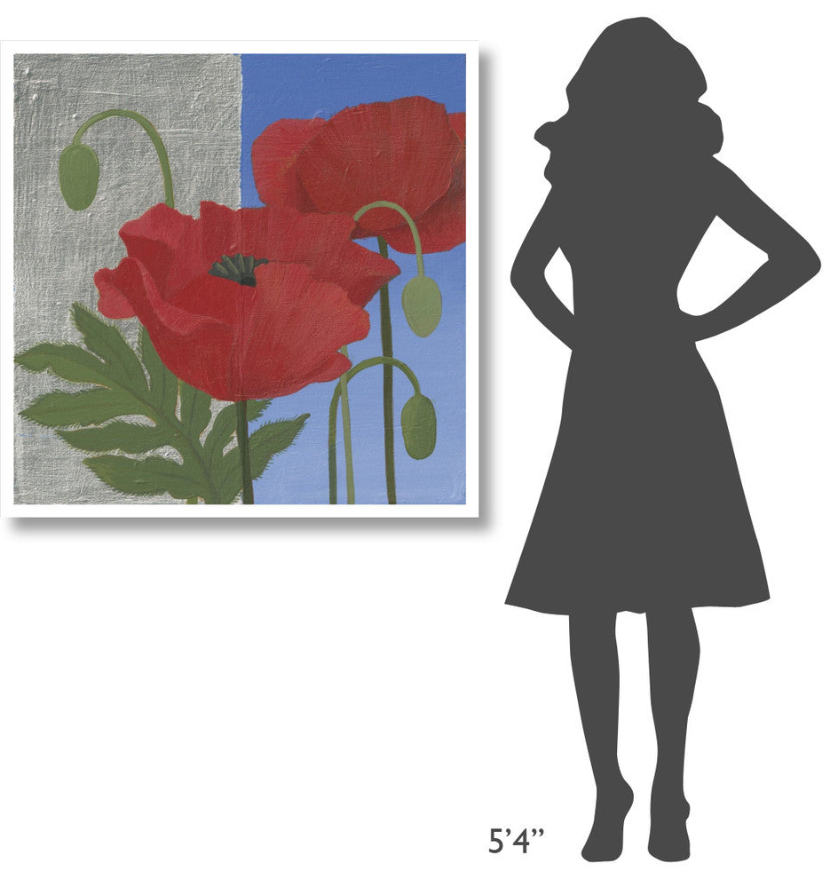 "More Poppies" Digital Paper Print by Kathrine Lovell, 38"x38"