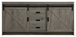 Home Living 72" Double Bathroom Vanity, Rustic Grey