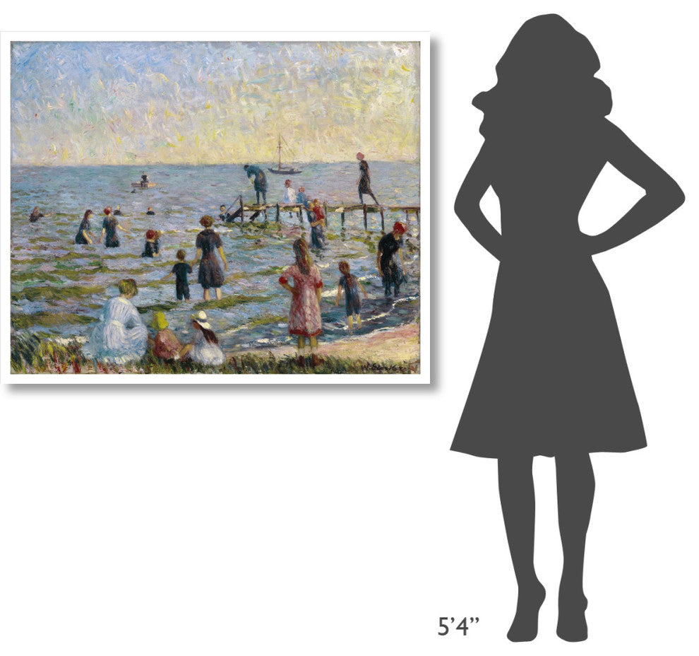 "Bathing at Bellport, Long Island, 1912" Print by William Glackens, 46"x38"