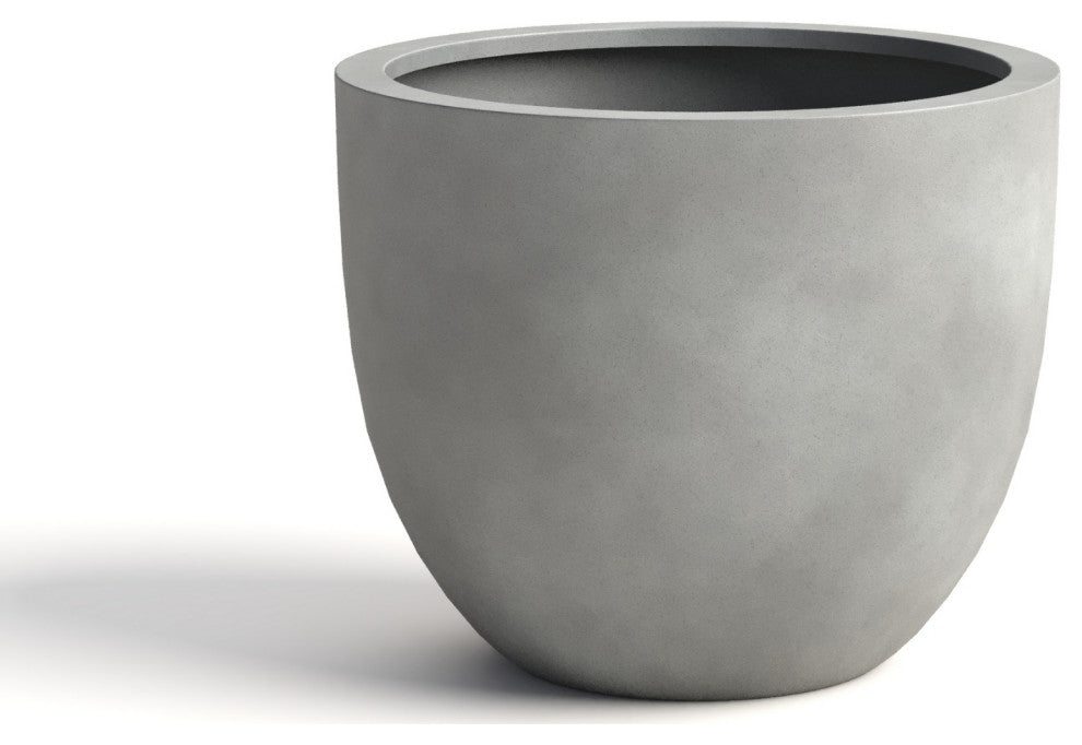 DTY Signature Mount Belford 1-piece Fiberstone Planter, Gray, Medium