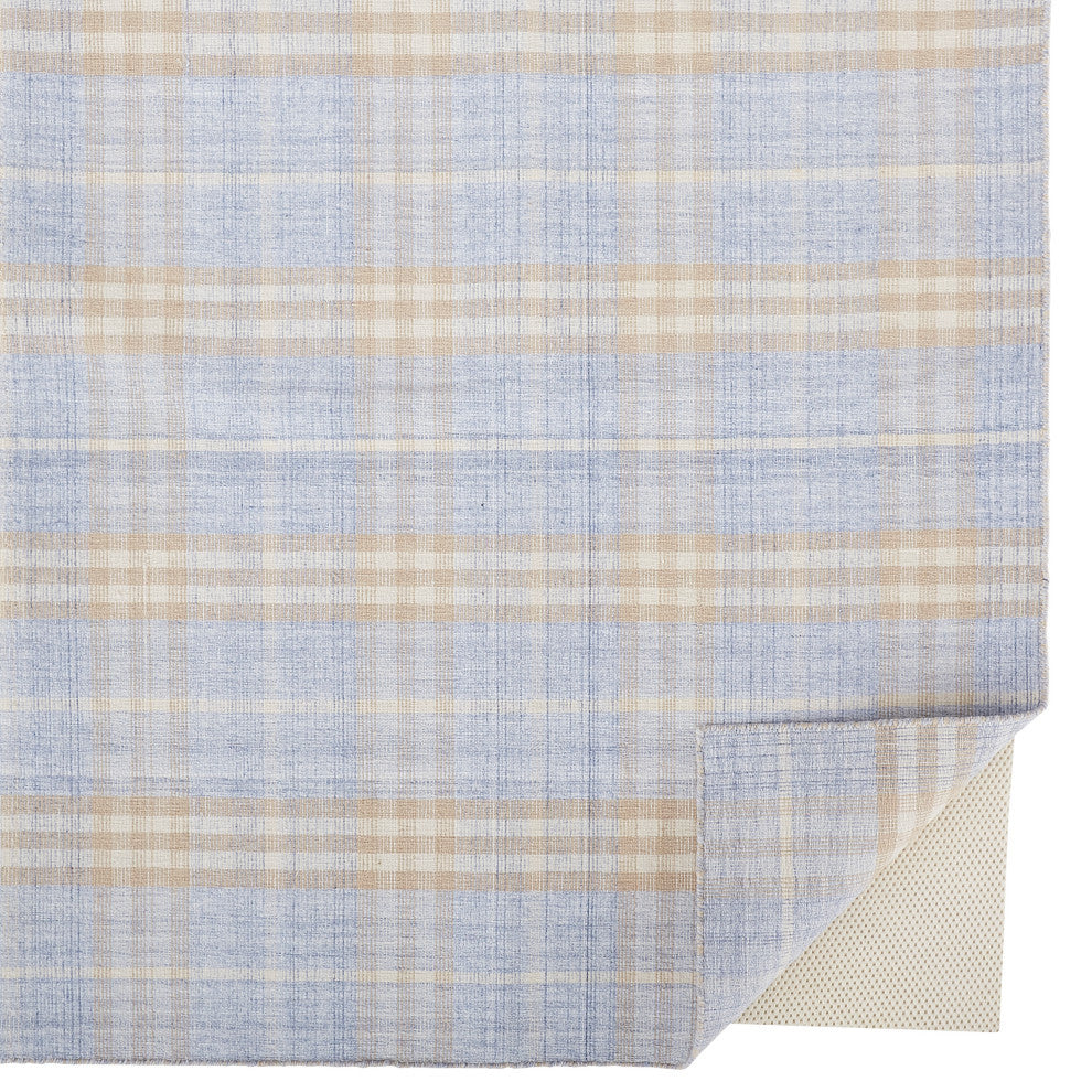Moya Soft Casual Plaid, Handmade, Gray, 2'6"x8' Runner